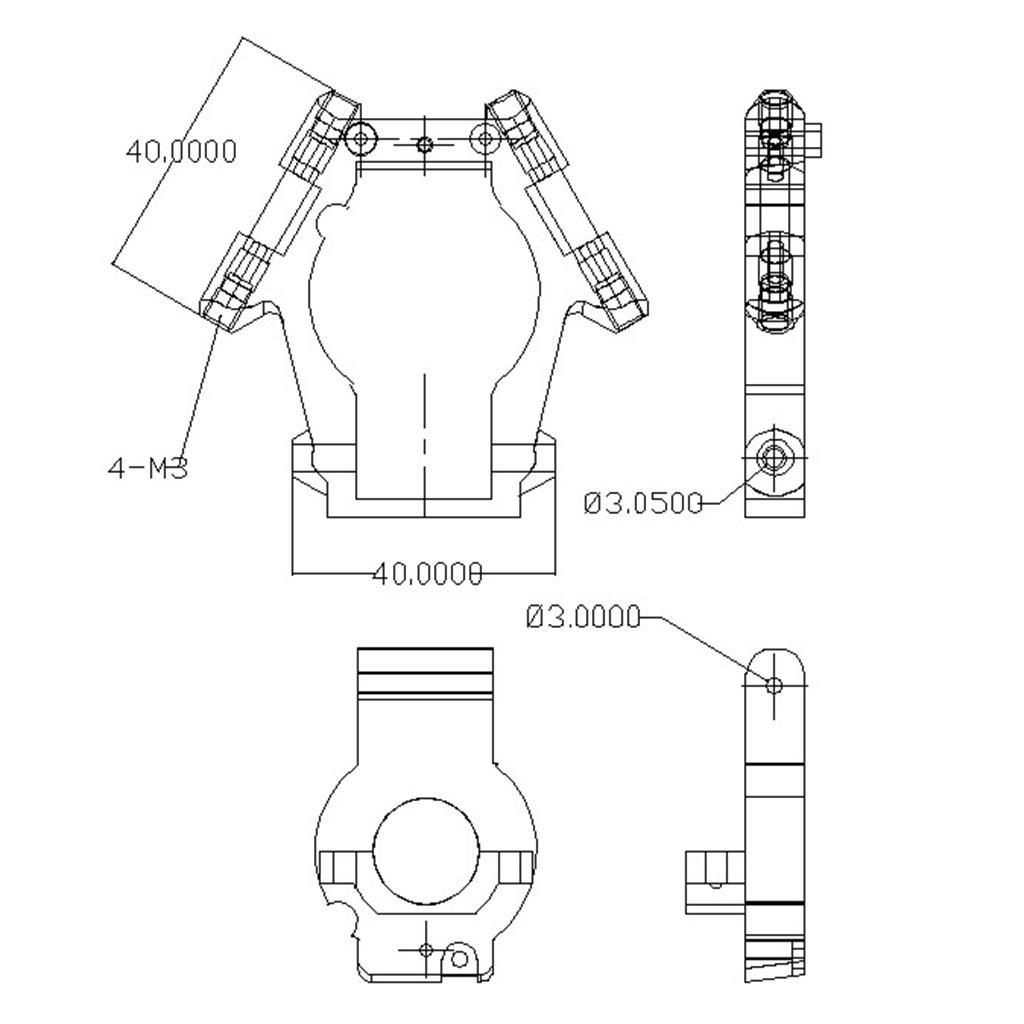 Effector 3MM Crane With Leveling For V5 Hotend Extruder 3D Printer