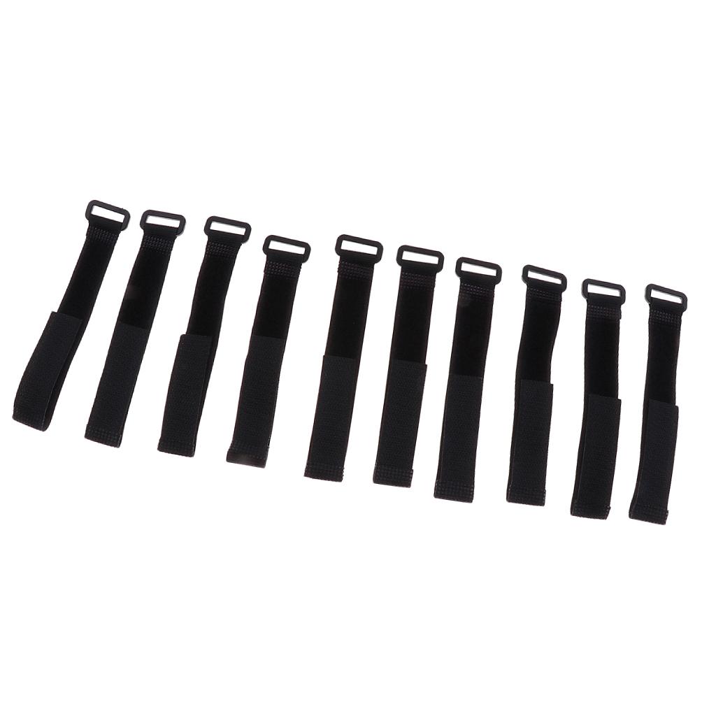 10 Pcs Backpack Luggage Straps Cable Ties Fastener Hook And Loop
