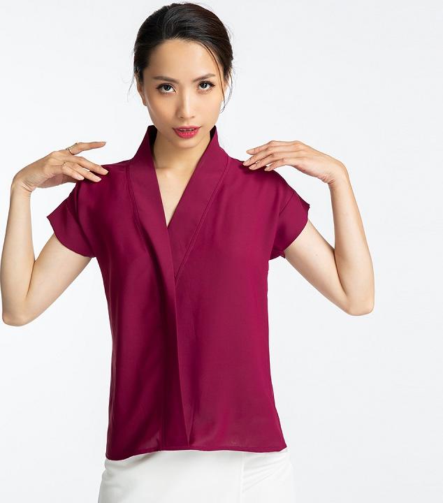Áo Cổ V Hity TOP109 (Đỏ Auburn)