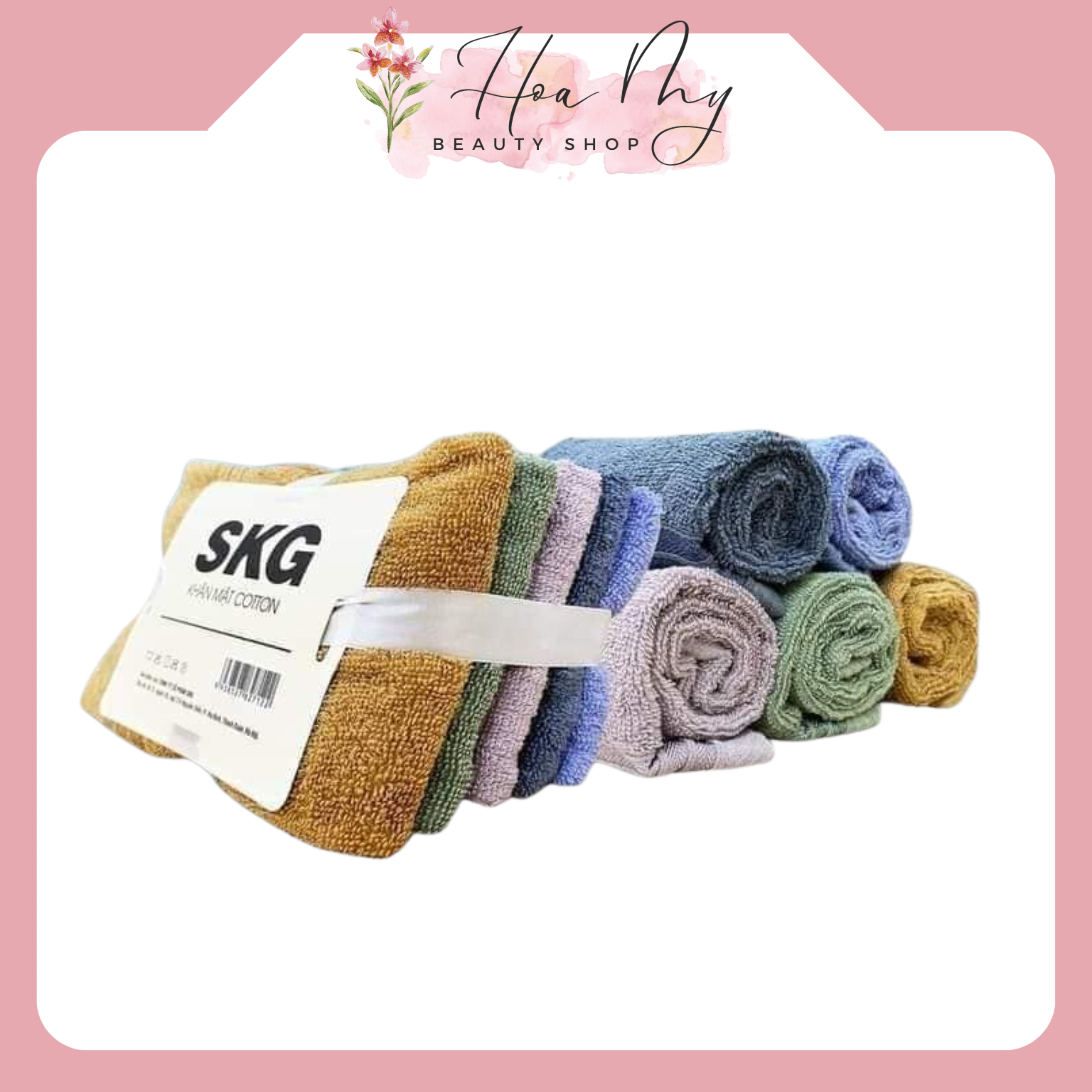 Khăn mặt chất liệu cotton SKG thấm hút tốt