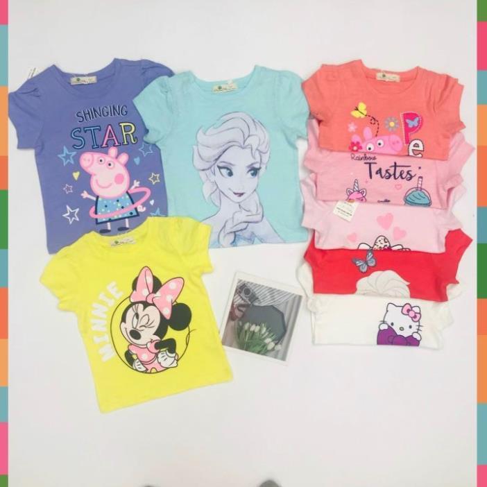 Áo Thun Bé Gái, Size 1-5, Hàng Made In Vn, Chất Cotton Xược Xuất Dư Đẹp, Nhiều Màu Sắc Cho Bé Lựa Chọn