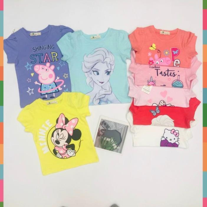 Áo Thun Bé Gái, Size 1-5, Hàng Made In Vn, Chất Cotton Xược Xuất Dư Đẹp, Nhiều Màu Sắc Cho Bé Lựa Chọn