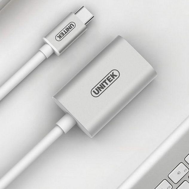 CÁP CHUYỂN ĐỔI USB TYPE-C TO VGA UNITEK Y-6315 - HÀNG CHÍNH HÃNG