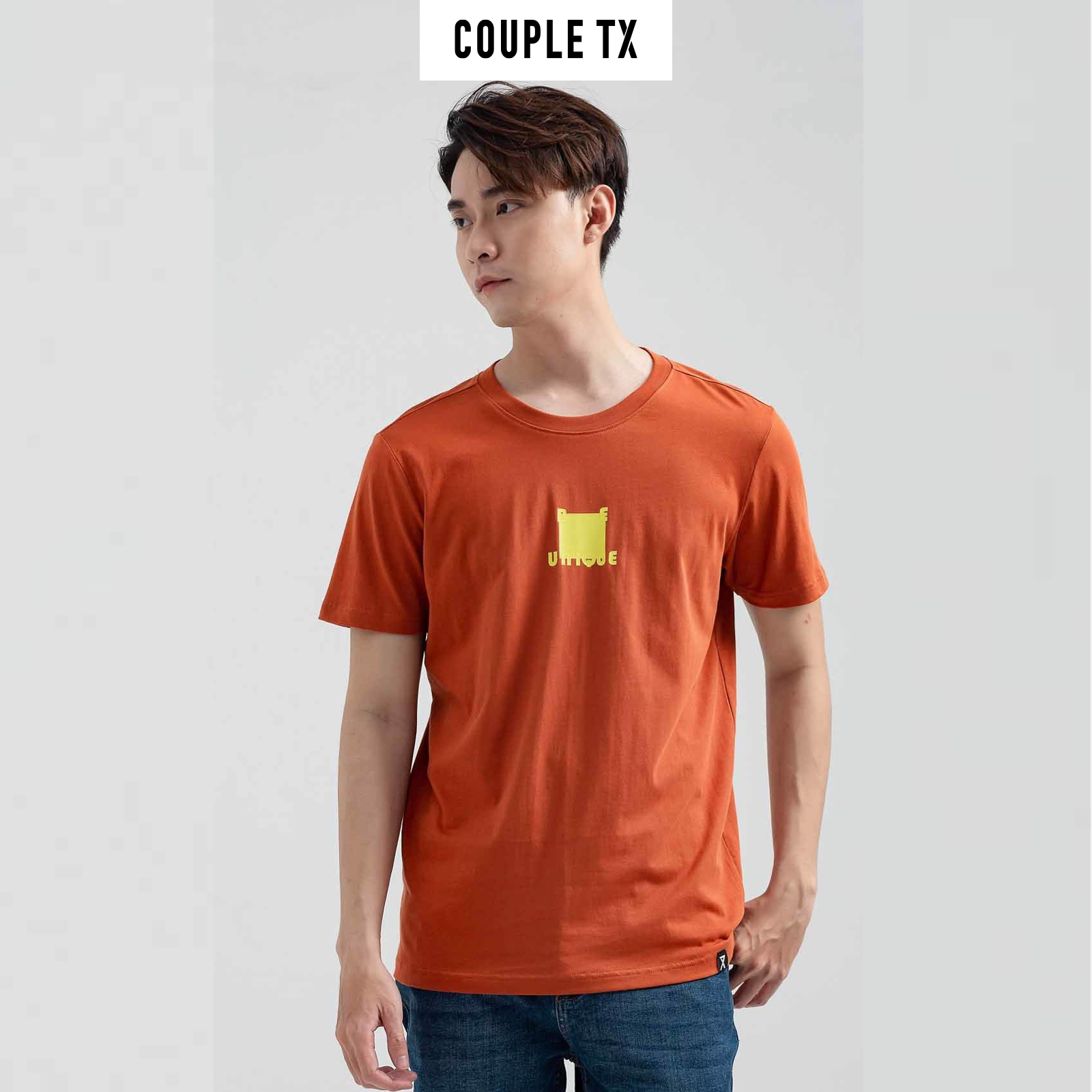 COUPLE TX - Áo Thun Nam Slim In Typo Be Unique MTS 1192