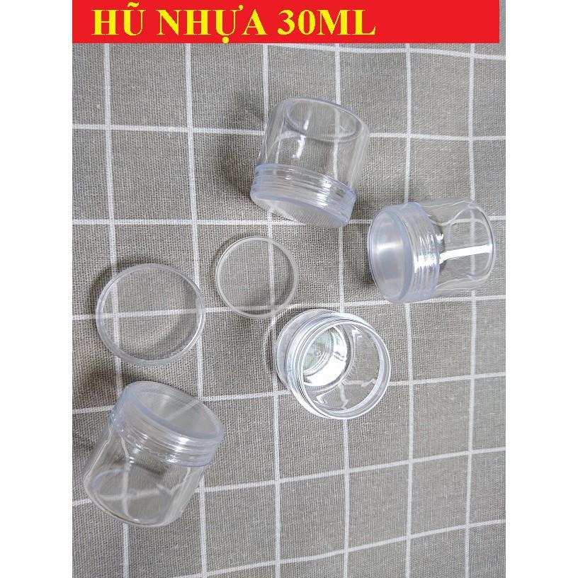 Hủ nhựa trong 30ml GIÁ RẺ, hủ chiết màu, hũ nhựa 2 nắp