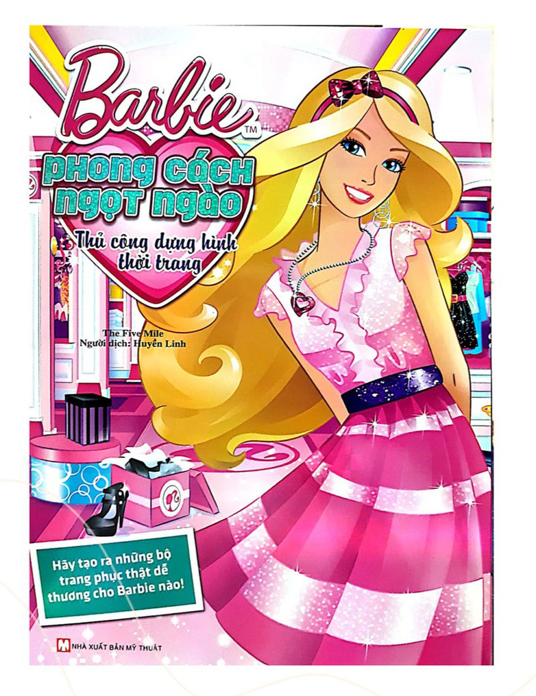 Bộ Sách Ghép Hình - Barbie Thủ Công Dựng Hình Thời Trang - Bản Quyền
