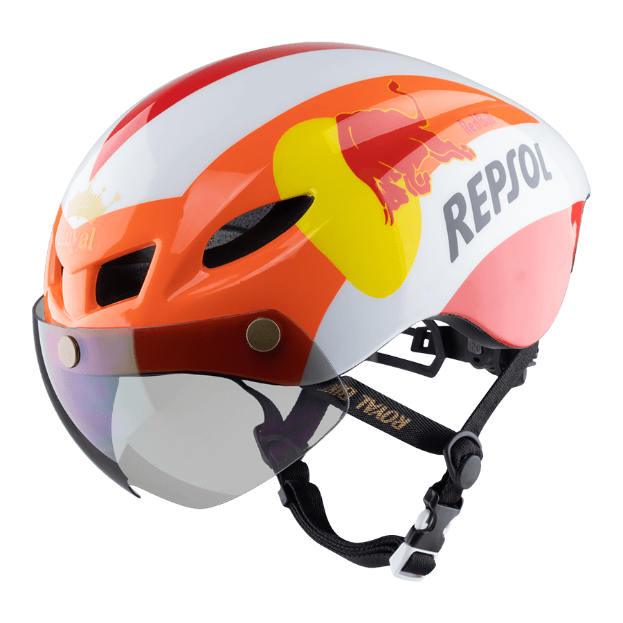 MŨ BẢO HIỂM XE ĐẠP KÍNH HÍT ROYAL MD-16 DESIGN- READBULL ĐỎ