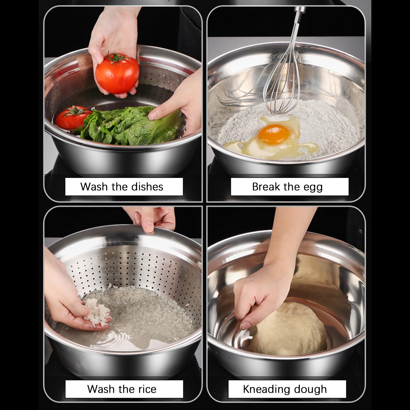 Stainless Steel Basin Portable Ginger Grater Basket Drain Basket Household