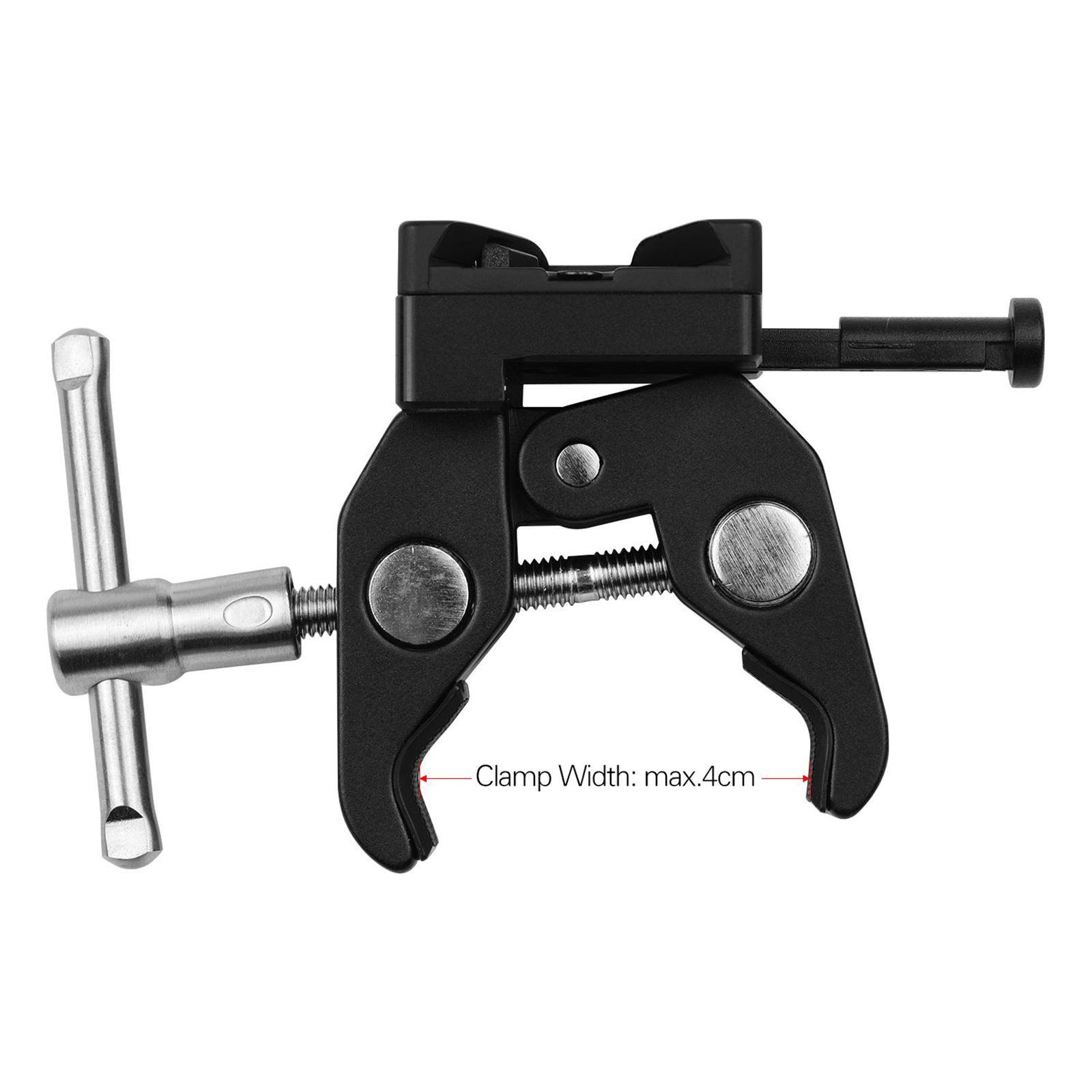 Adapter with Clamp Alloy for Light Stand Tripod 1.2kg Load Capacity