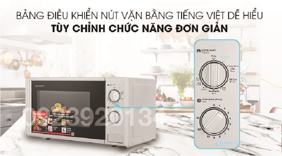 Lò vi sóng có nướng, 20 lít Sharp R-G228VN-SL