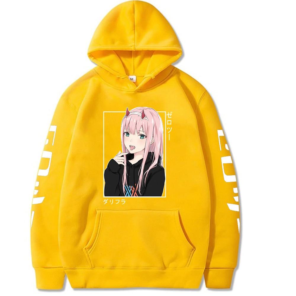 HOT ÁO HOODIE - Anime Darling In The Franxx Zero Two Hoodies Harajuku