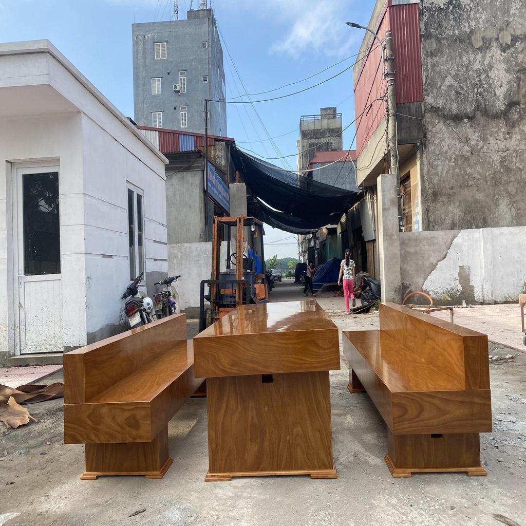 Bàn Ghế K3 Có Tựa Gỗ Hương Xám