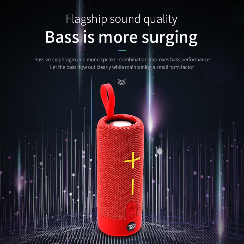 Loa bluetooth không dây chống thấm nước nặng bass subwwofer bluetooth 5.0 fm radio tf aux đầu vào loa kết nối tws Color: Green