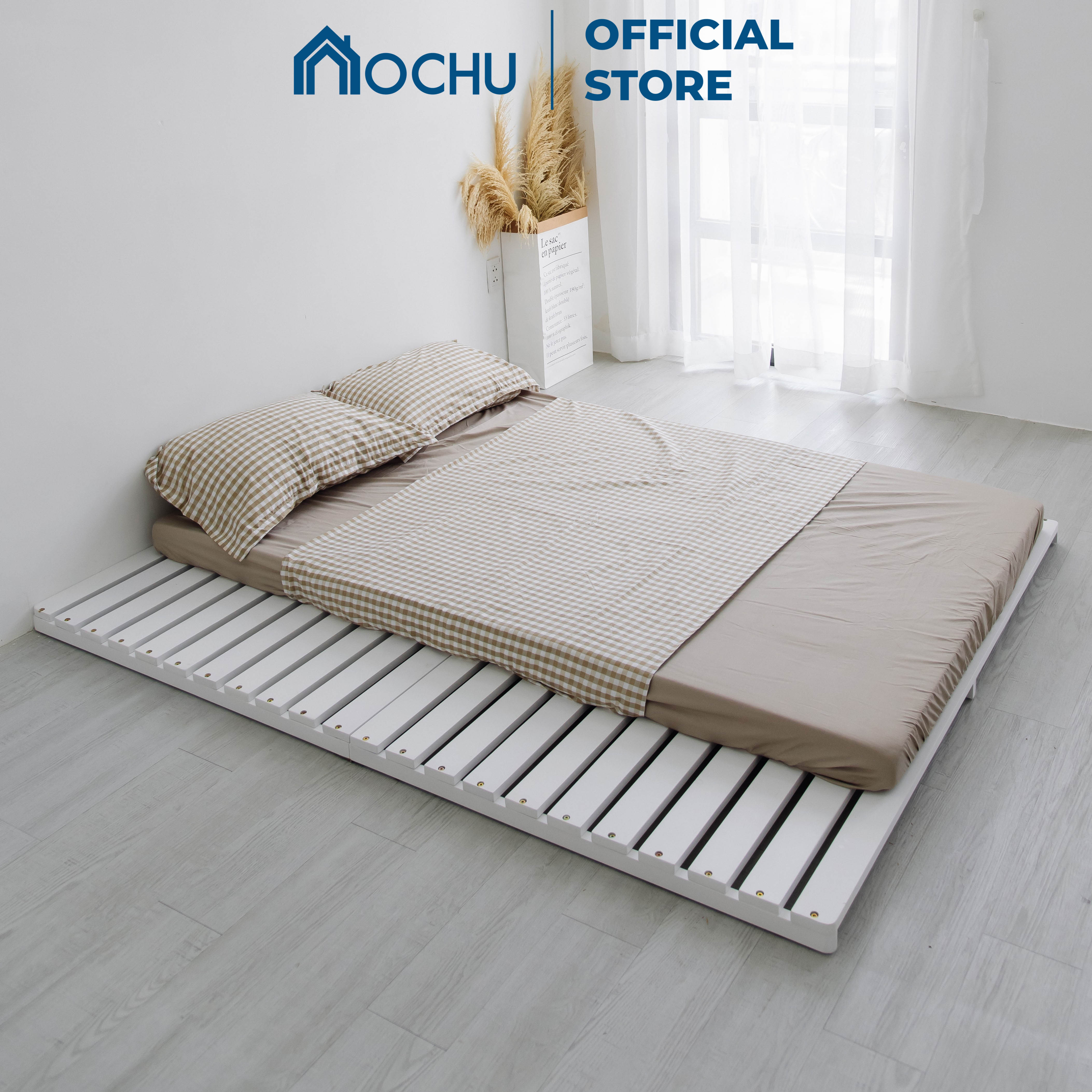 Giường Ngủ Pallet Gỗ Thông OCHU - Nancy Bed - White