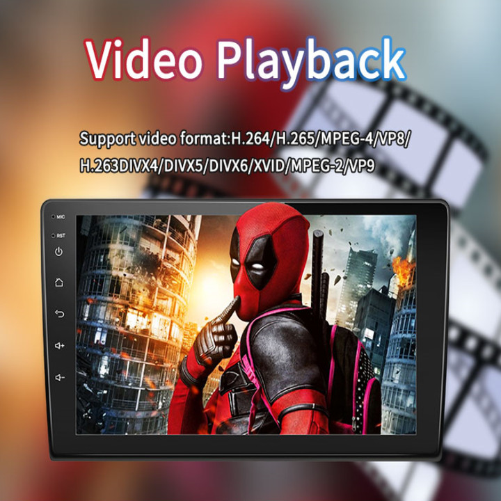 Màn hình DVD Android 9-10 inch tích hợp 4G, Wifi, Ram 3G, Rom 32G - Màn hình QLED siêu nét, viền cong 2,5D hiện đại