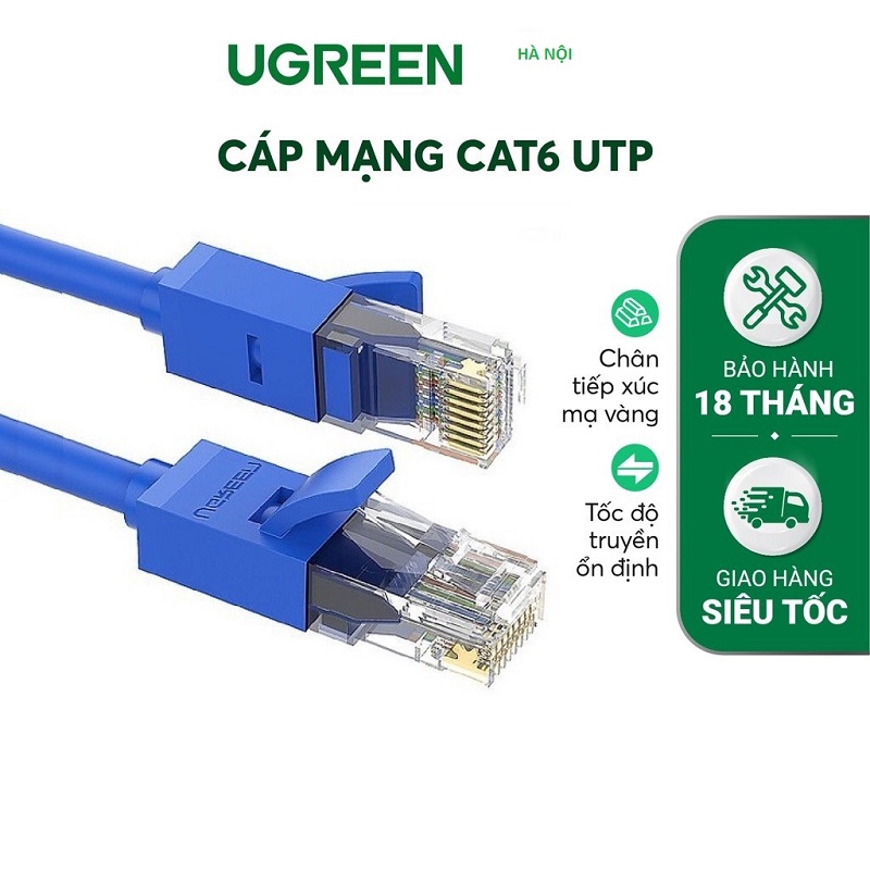 Hình ảnh 11203 Dây mạng cat6 Ugreen, 3M - hàng chính hãng