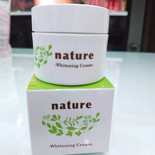 Kem dưỡng làm trắng da ban đêm Nature Whitening Cream Nhật Bản 50g + Móc khóa