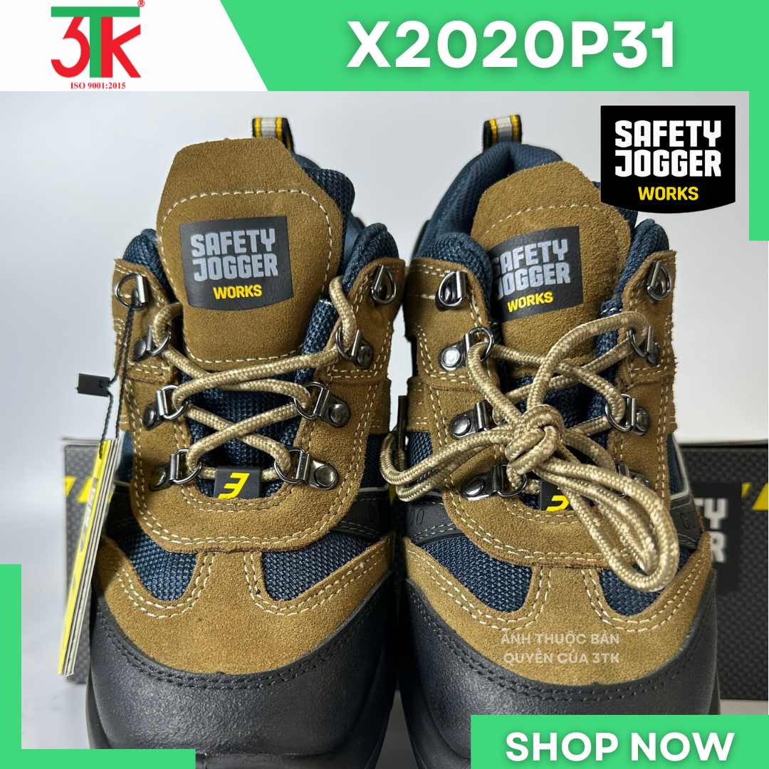 Giày Bảo Hộ Lao Động Safety Jogger X2020P31 S3 Da Cao Cấp chống đinh Chống Trơn Trượt, Chống Va Đập, Chống Tĩnh Điện Sử Dụng trong Công Trình Xây Dựng