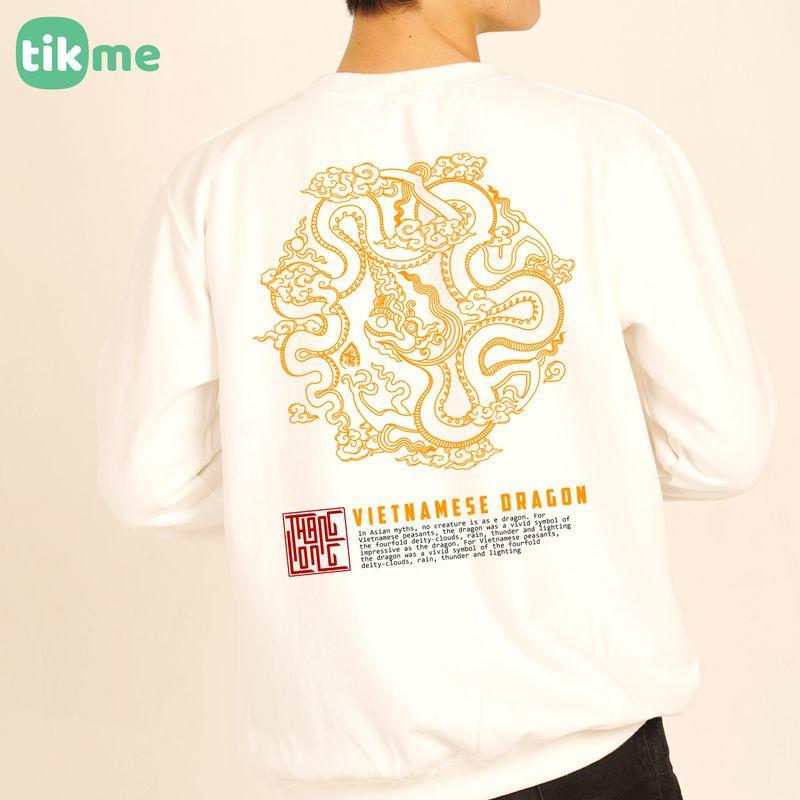 Áo nỉ sweater nam nữ thăng long Việt Nam Dragon áo hai mặt size XS-2XL