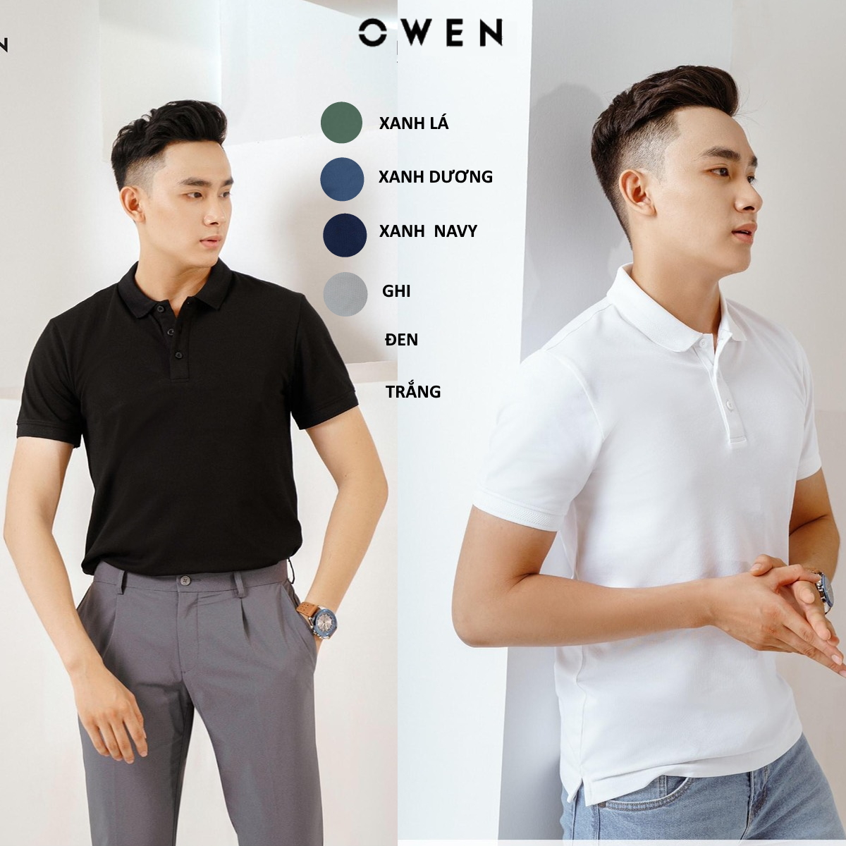 OWEN - Áo polo ngắn tay Owen chất cotton mềm mát - chống bai xù