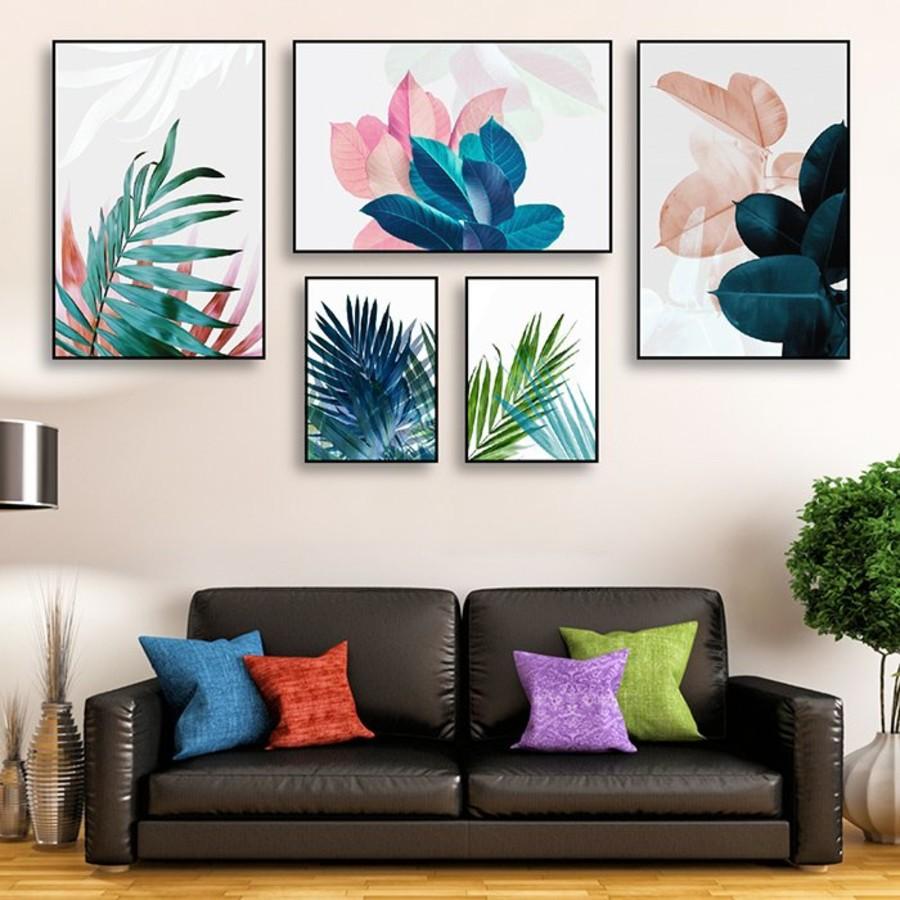 Tranh treo tường canvas bộ 5 bức - Tranh canvas treo tường decor trang trí phòng khách và phòng ngủ cao cấp siêu đẹp