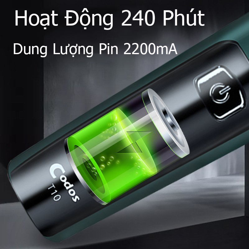 Tông đơ cắt tóc Codos T10 chuyên nghiệp màu xanh đen