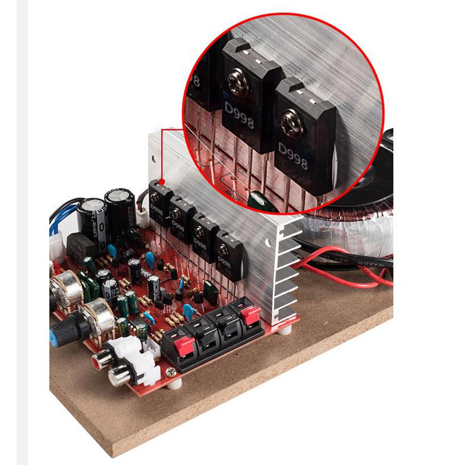 DIY 220V/200W Audio Power Amplifier Bluetooth HIFI Speaker USB for FM Home
