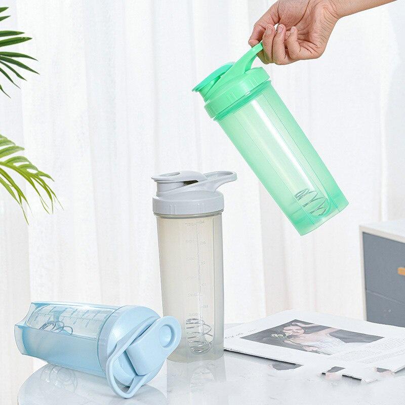 Frosted Milkshake Cup Shaking Milkshake Water Bottle Outdoor Fitness Water Cup Stirring Bottle Protein Powder Portable Drink Cup