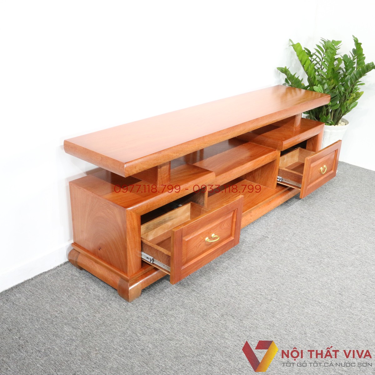 Kệ Tivi Gỗ Hương Đá 2 Tầng Đẹp Giá Rẻ