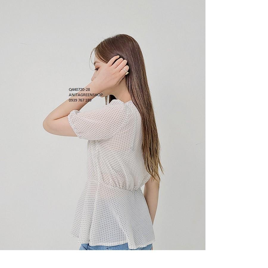 Q440720 ÁO KIỂU NỮ CHẤM BI