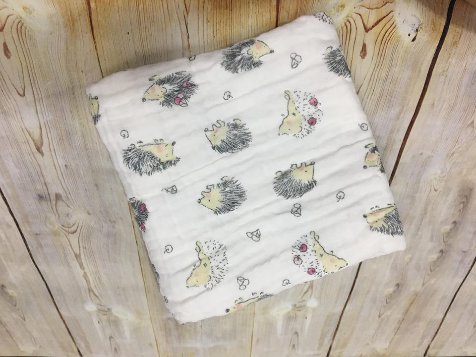 Combo 2 Khăn Tắm Muslin Swaddle 100% Cotton Organic An Toàn Cho Bé