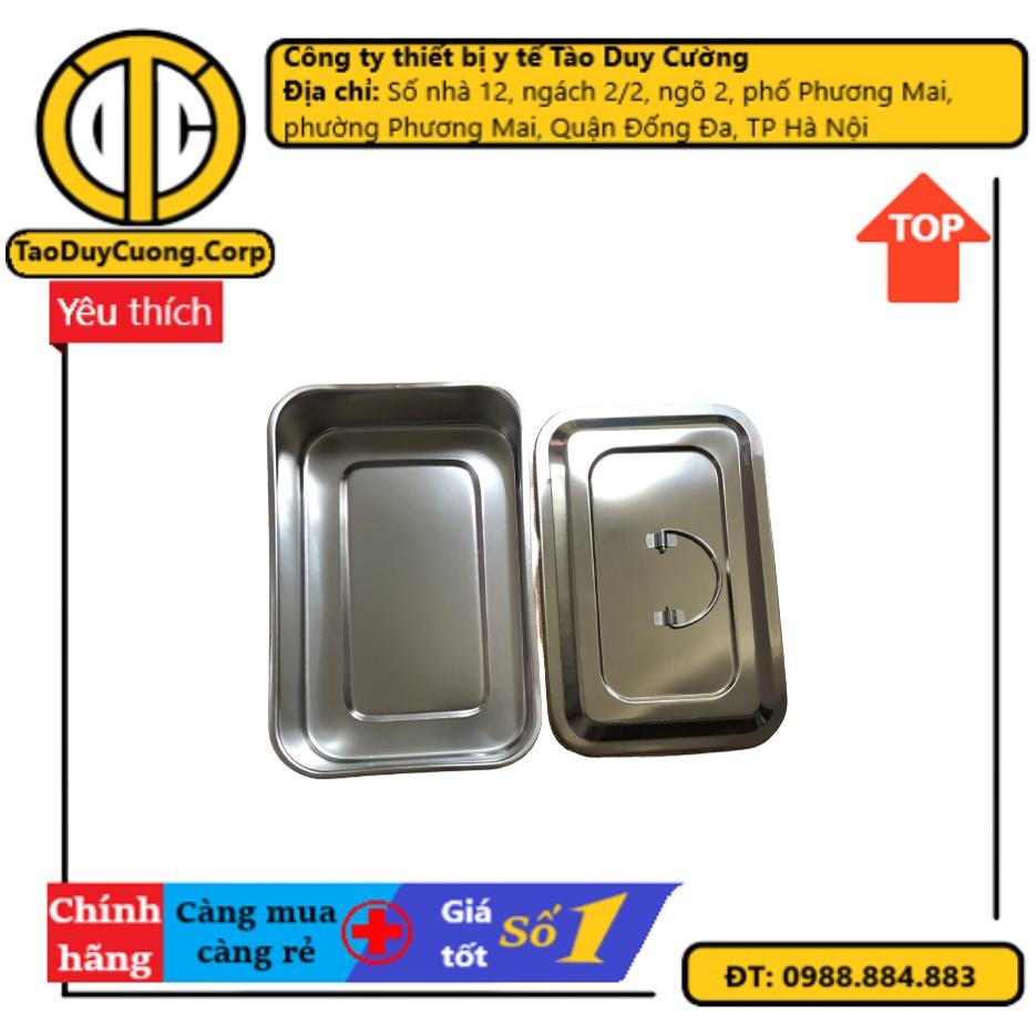 Hộp Đựng Dụng Cụ Hình Chữ Nhật Inox 304 -Hộp Trung Không Lỗ 16x24x5cm