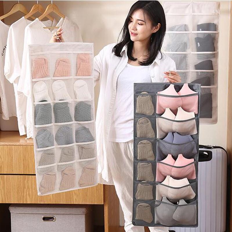 TÚI TREO ĐỒ LÓT, tất 2 mặt 30 ngăn đựng hàng xuất nhật
