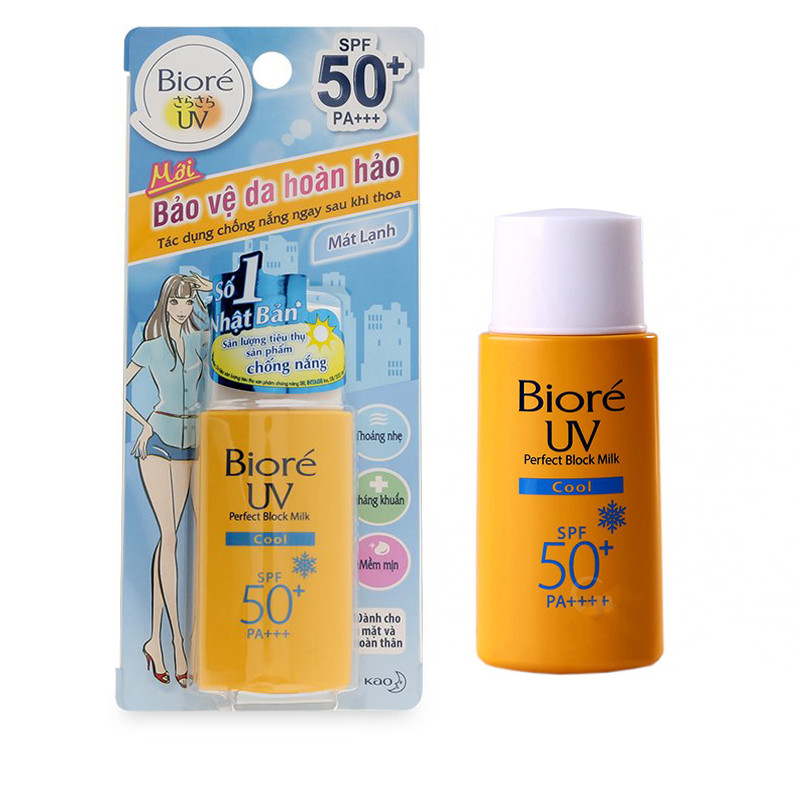 Sữa chống nắng Biore UV Perfect Protect Milk Cool SPF50+/PA+++ -25ml