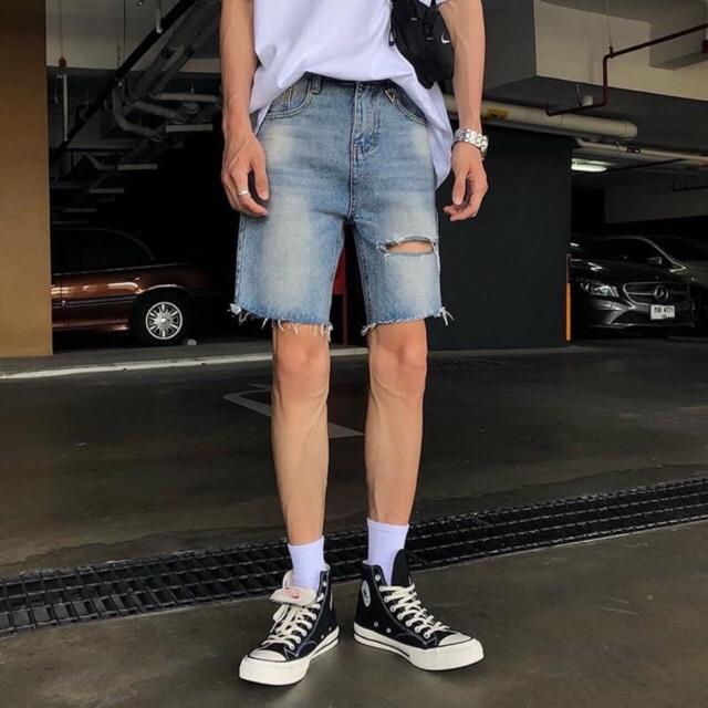 Quần Short Jean Rách
