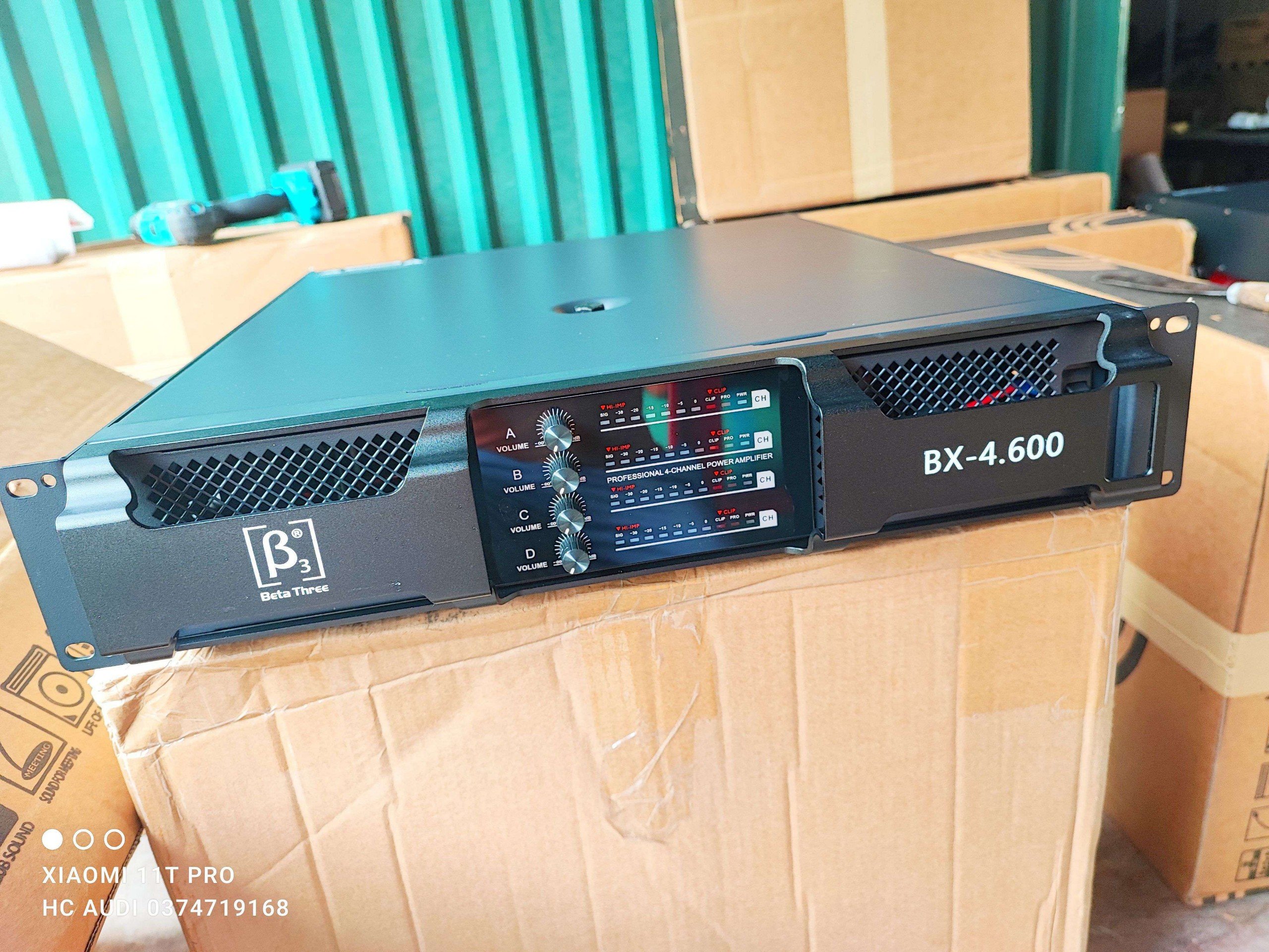 Đẩy công suất 4 kênh 56 sò B3 BX-4.600 hàng cao cấp công suất lớn