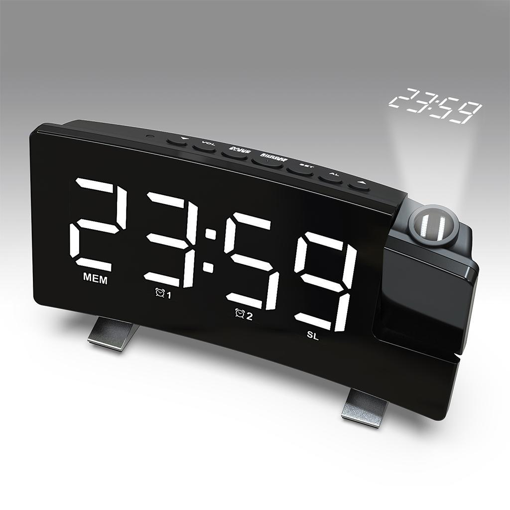 Clock Radio Dual LED Desktop FM Radio White Light
