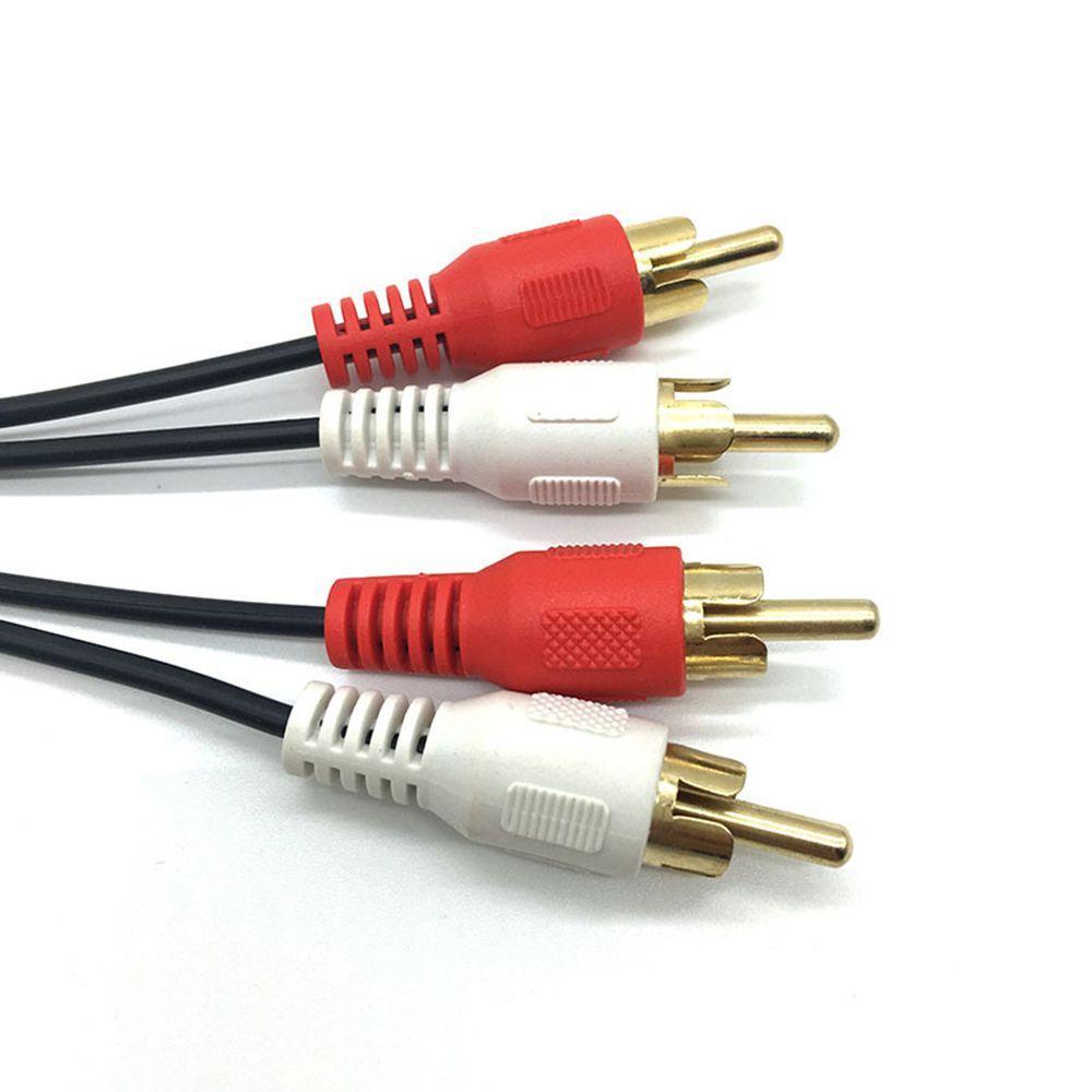 Bộ 5 Dây Cáp Chuyển Đổi Âm Thanh Rca Av 1 Đầu Cắm 3.5mm Sang 2 Rca Nhiều Màu Cho Pc Tv