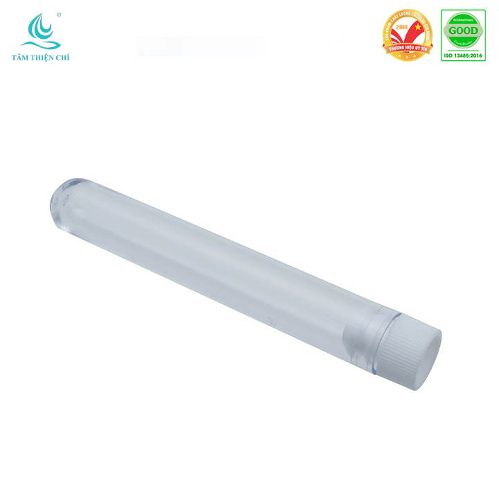 Ống nghiệm nhựa PS 5ml (12x75mm) có nắp không nhãn Bộ 100 ống HTM