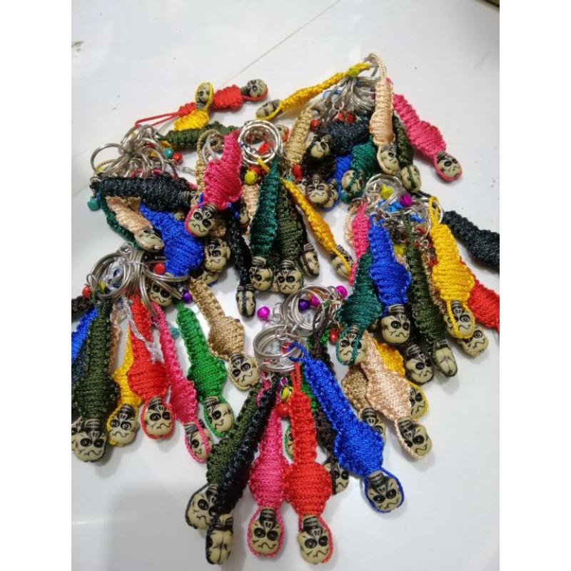 MÓC KHÓA ĐẦU LÂU TẾT DÂY DÙ HANDMADE