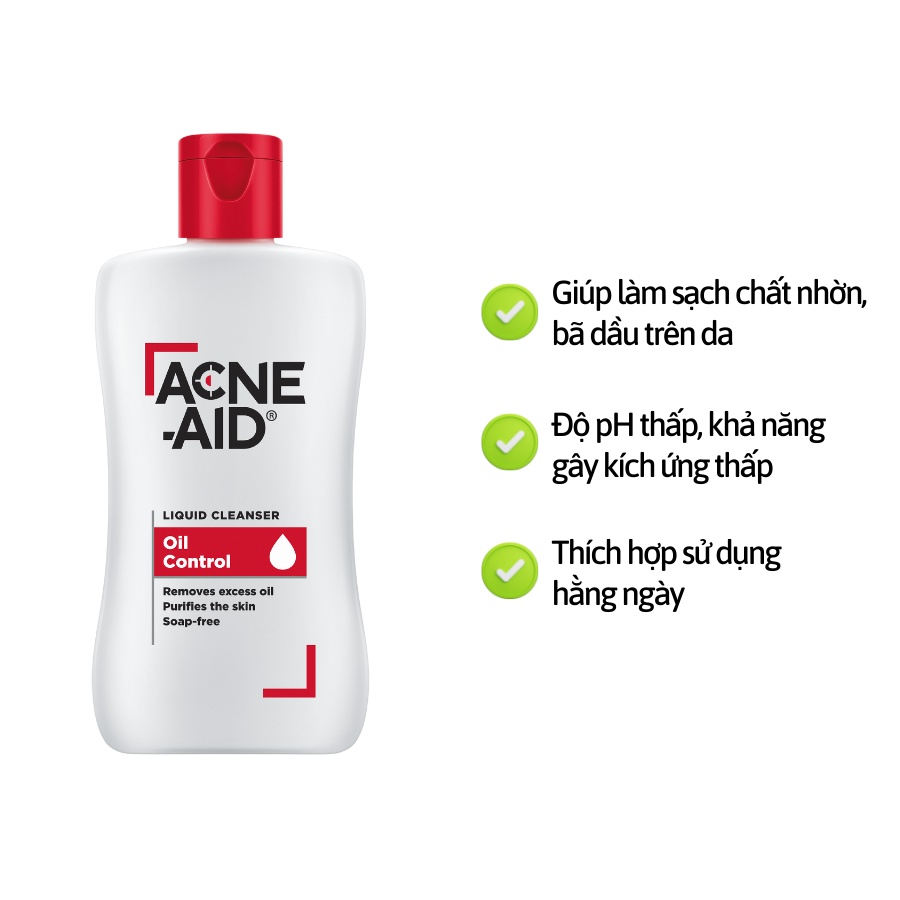 Sữa rửa mặt ACNE - AID LIQUID CLEANSER 100ml - Cho Da Nhờn Và Mụn