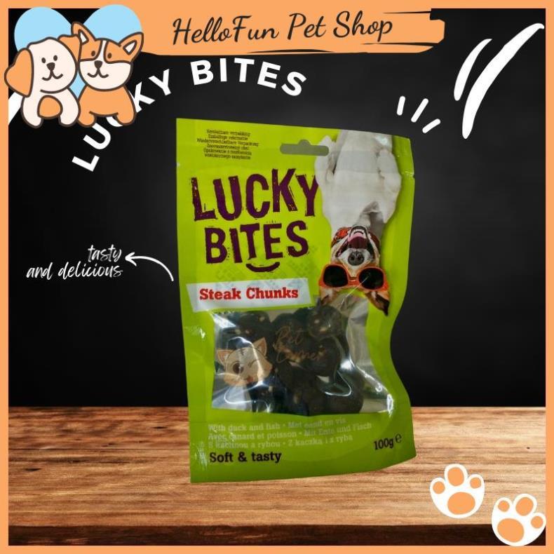 Bánh thưởng cao cấp The Kico cho chó mèo gói 100g (Snack cho thú cưng Lucky Bites nhiều vị