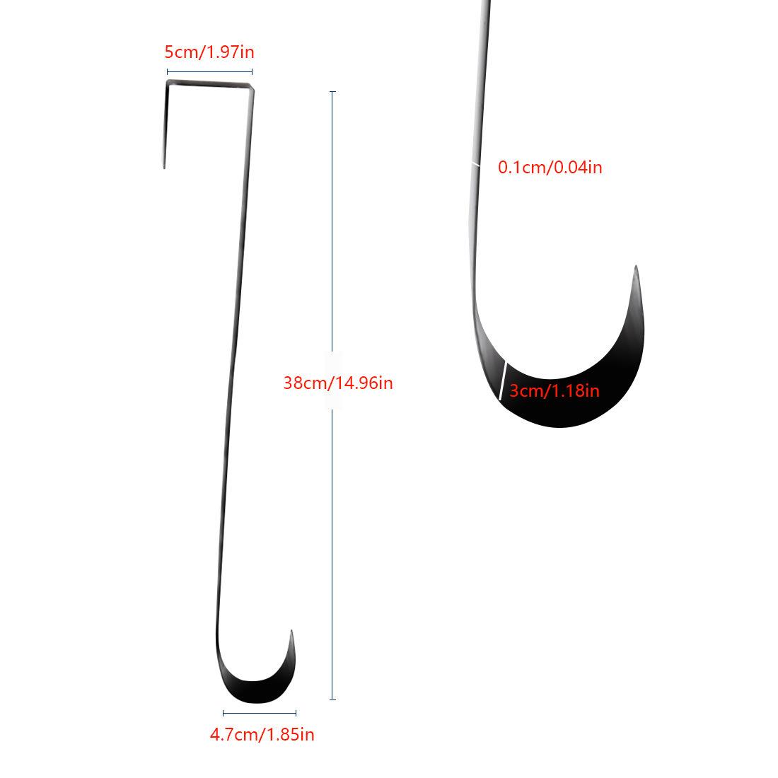 Móc 2X cho vòng hoa cửa - Móc cửa cho vòng hoa - Móc vòng tay làm bằng kim loại - móc áo vòng hoa trang trí cho cửa trước bên trong và bên ngoài