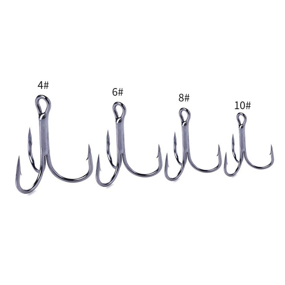 Set 20 Lưỡi câu 3 tiêu 4-6-8-10,lưỡi câu cá 3 tiêu,cần câu lure