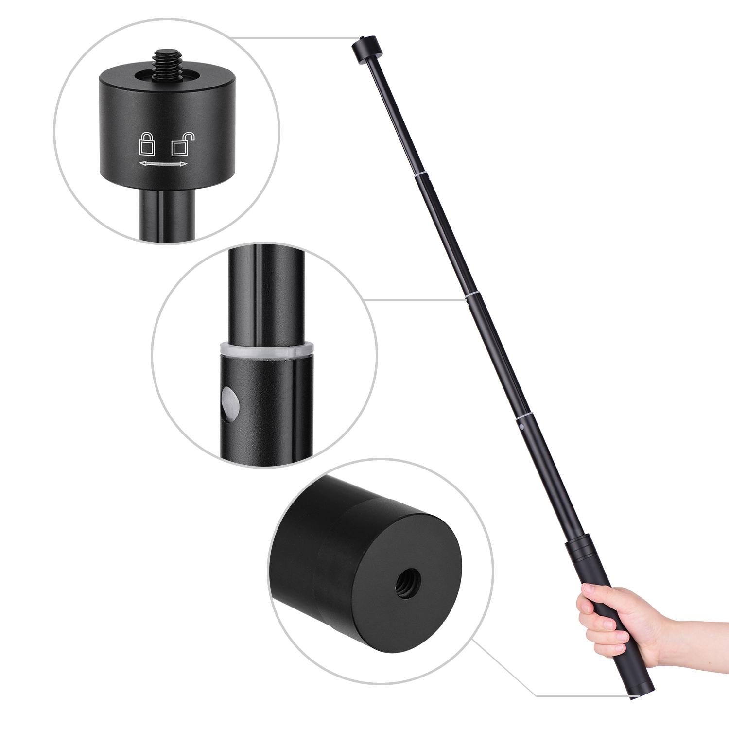 Thanh mở rộng ổn định kính thiên văn Max. Chiều dài 73cm hợp kim nhôm với vít 1/4 inch và lỗ vít cho Gimbal