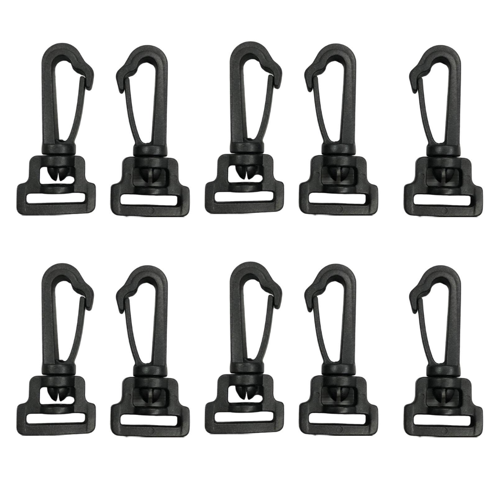 10Pcs Swivel Snap Hook Swivel Clip 0.6" Inner Diameter 360 Degree Rotation Webbing Strap Buckle Lobster Claw Clasps for Handbags