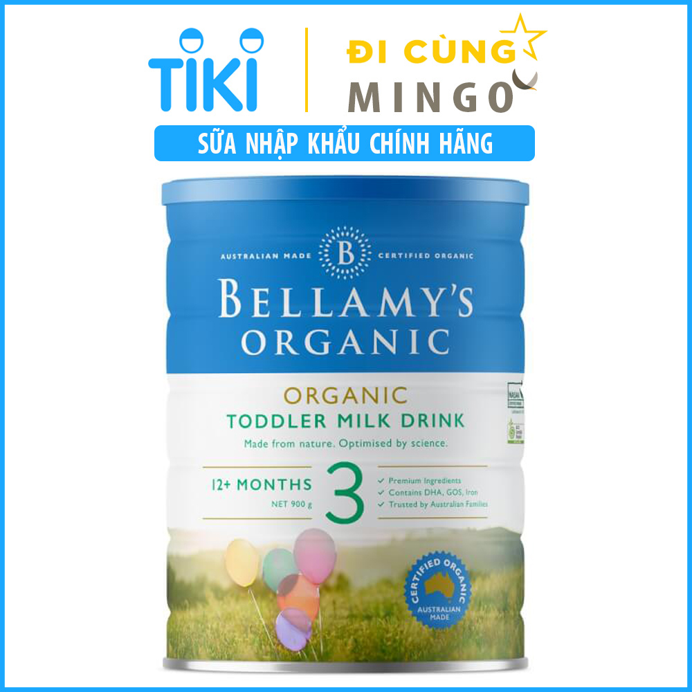 Sữa Bellamy's Organic Toddler Milk Drink số 3 900g (1-3 tuổi) - Nhập khẩu Úc