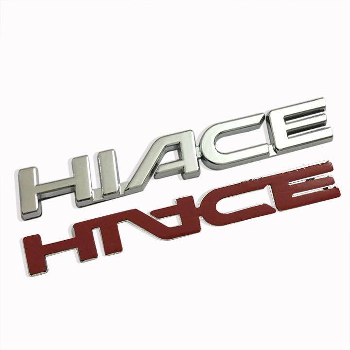 Logo Chữ Nổi HIACE Dán Trang Trí Đuôi Xe - đẹp