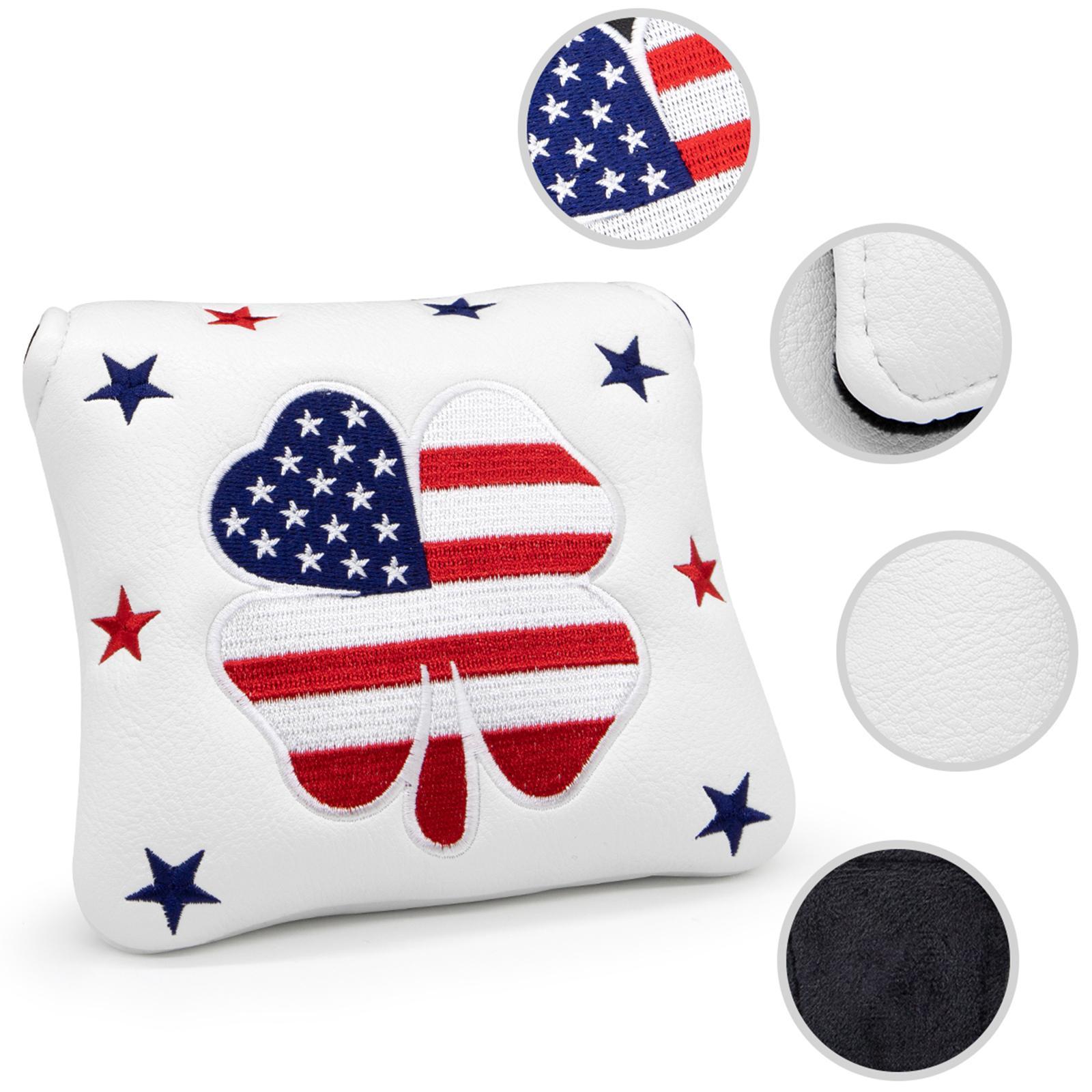 Golf Putter Mallet Head Cover Magnetic Closure Headcover Club Protector for Unisex