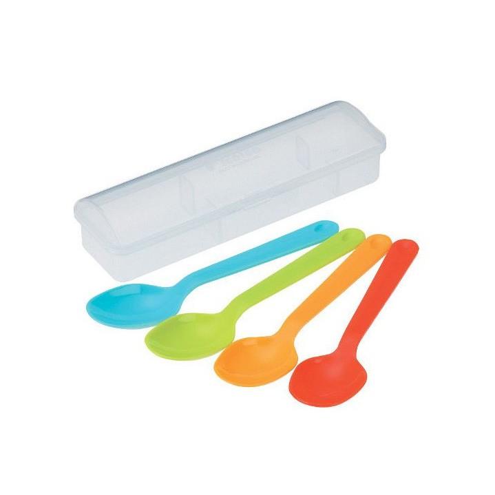 Bộ 4 thìa nhiều màu - Có kèm hộp đựng